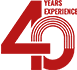 40 years experience logo